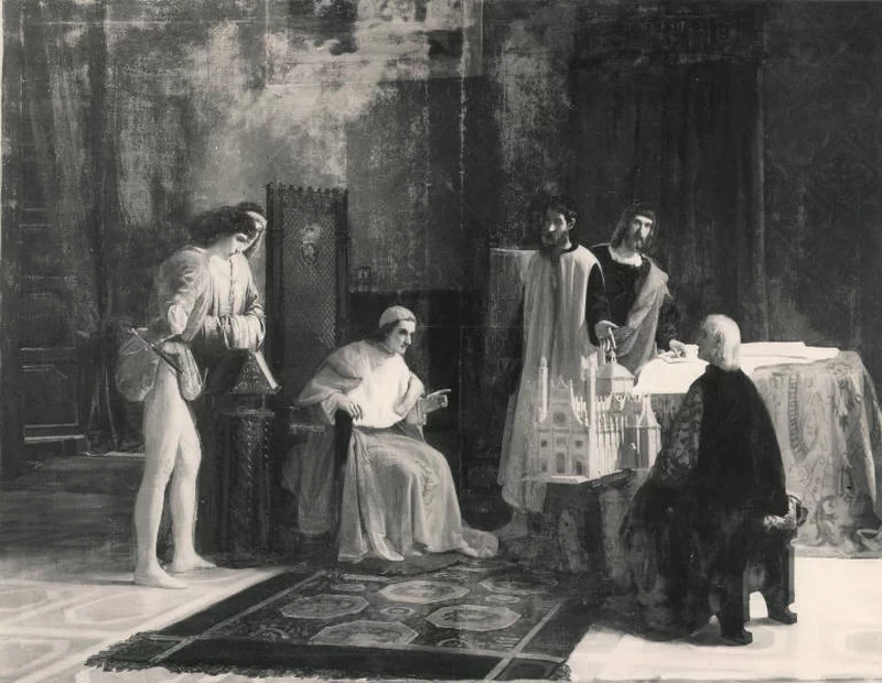 Presentazione del modellino del Duomo di Pavia ad Ascanio Sforza - Musei Civici di Pavia